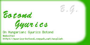 botond gyurics business card